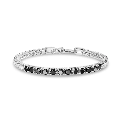 Stainless Steel 4mm Franco Tennis Bracelet - 8.5
