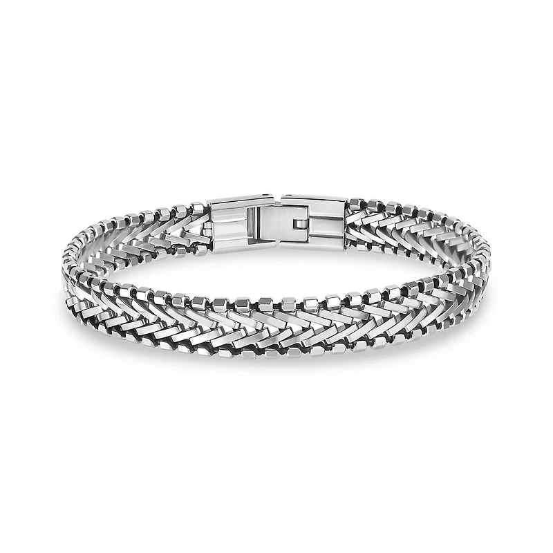 Bracelet Tressé en Acier Inoxydable - 8.5