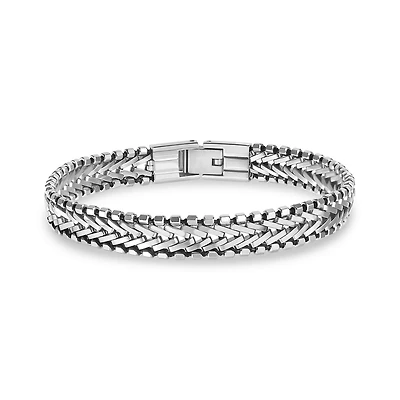 Bracelet Tressé en Acier Inoxydable - 8.5