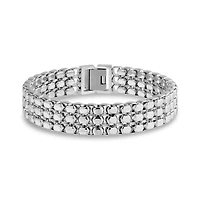 Bracelet Chaîne Triple Couche en Acier Inoxydable - 7.5