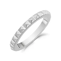 Bague Coupe Diamant en Acier Inoxydable. Color: blanc | Doucet Latendresse