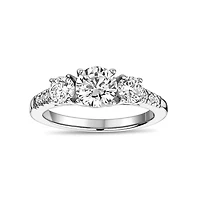 Bague Trinité Sertie de Zircons Cubiques. Color: blanc | Doucet Latendresse