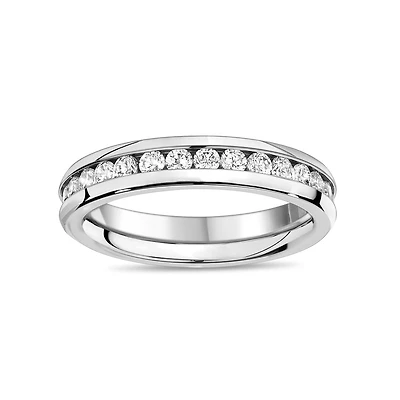 Bague Trinité Sertie de Zircons Cubiques. Color: blanc | Doucet Latendresse