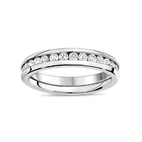 Bague Trinité Sertie de Zircons Cubiques. Color: blanc | Doucet Latendresse