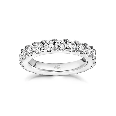 Eternity Ring Set with 3.5mm Cubic Zirconia - Size 5 to 9. Color: white | Doucet Latendresse