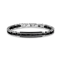 Black Faceted Ceramic Bracelet - 8.5