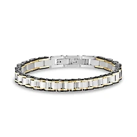 Bracelet Trois-Tons à Maillons de Vélo en Acier Inoxydable - 8.5