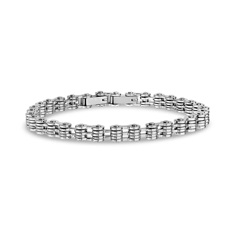 Bracelet à Maillons de Vélo 6mm en Acier Inoxydable - 8.5