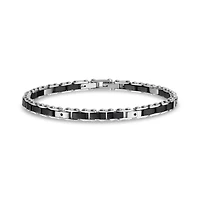 Bracelet en Céramique en Acier Inoxidable Noir - 8.5