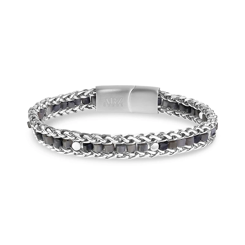 Bracelet À Maillons de Blé en Acier Inoxydable - 8.5