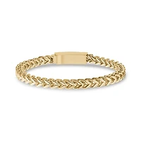 Bracelet à Maillons Franco de 5mm en Acier Inoxydable Doré - 8.5