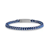 Bracelet à Maillons Franco de 4mm en Acier Inoxydable Deux-Tons