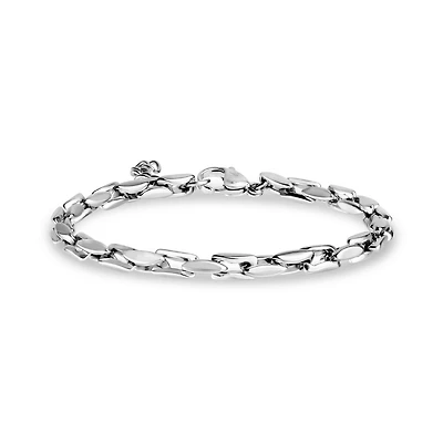 Bracelet Audacieux et Élégant de 4mm en Acier Inoxidable. Color: blanc | Doucet Latendresse