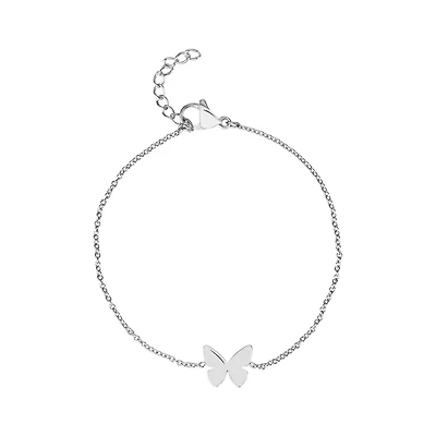 Bracelet Papillon en Acier Inoxidable. Color: blanc | Doucet Latendresse