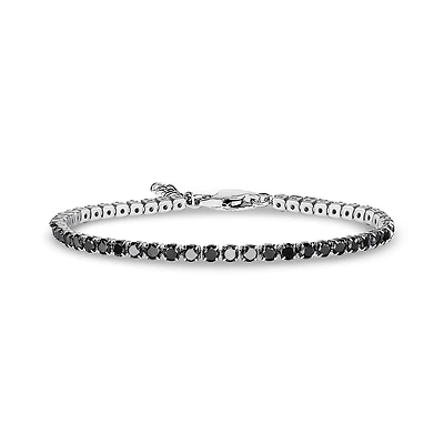 Bracelet Tennis Règlable de 2.5mm en Acier Inoxidable Bicolore. Color: 2 tons | Doucet Latendresse