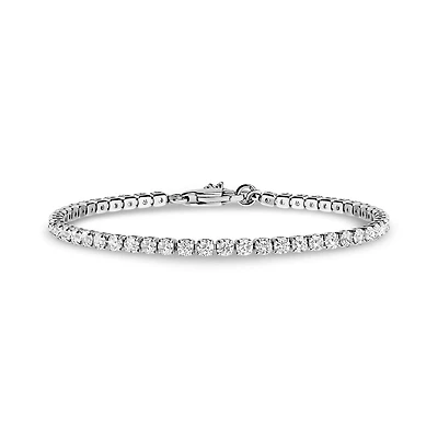 Bracelet Tennis Règlable de 2.5mm en Acier Inoxidable. Color: blanc | Doucet Latendresse