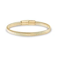 Bracelet Tubogas de 7mm en Acier Inoxydable Doré - 7.5