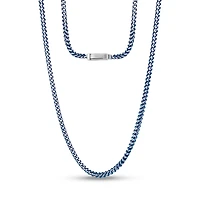 Chaine à Maillons Franco de 4mm en Acier Inoxydable Bicolore