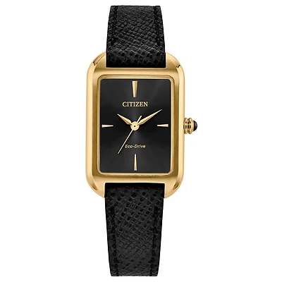 Montre Citizen Eco Dress Classic avec Bracelet en Cuir et Boitier en Acier Inoxydable - 23.5mm | Doucet Latendresse