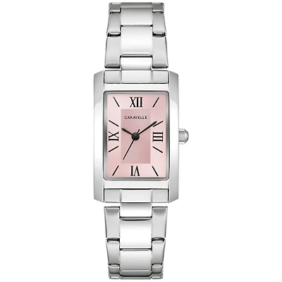 Caravelle Watch Dress with Stainless Steel Bracelet and Case