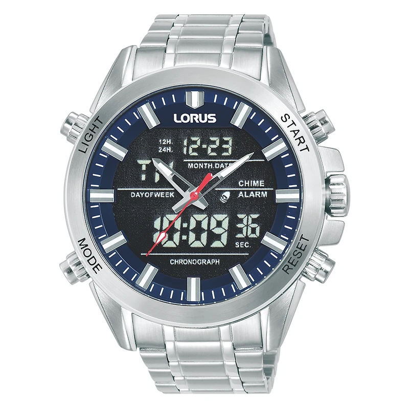 Montre Lorus RW665AX9 avec Boitier et Bracelet en Acier Inoxydable - 45mm | Doucet Latendresse