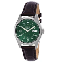 Seiko Watch SRPJ89 with Leather Bracelet and Stainless Steel  Case - 36.4mm | Doucet Latendresse