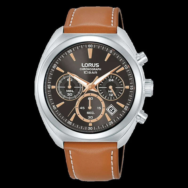 Lorus Watch RT387K with Leather Bracelet and Stainless Steel Case - 40.95mm | Doucet Latendresse
