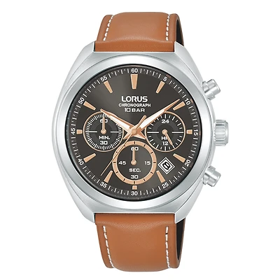 Montre Lorus RT387KX9 avec Bracelet en Cuir et Boitier en Acier Inoxydable - 40.95mm | Doucet Latendresse