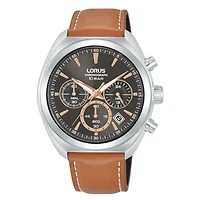 Montre Lorus RT387KX9 avec Bracelet en Cuir et Boitier en Acier Inoxydable - 40.95mm | Doucet Latendresse