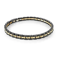 Two-Tone Stainless Steel 6.2mm Bike Link Bracelet - 7.5