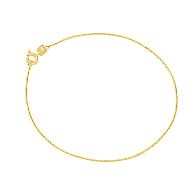 10K Gold Twisted Chain Bracelet - 7.5