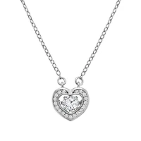 Collier Coeur en Argent Sterling avec Zircons Cubiques. Color: argent | Doucet Latendresse