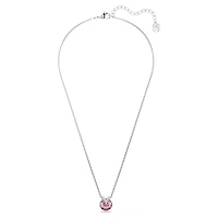 Bella V Necklace in Rhodium-Plated Metal with Swarovski Crystals - 38