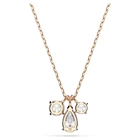 Pendentif avec Crystal Coupe Mixte Plaqué Or Rose et Chaine - 17