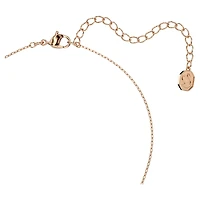 Rose Gold Plated Pendent with Mixed Cut Crystals and Chain - 17
