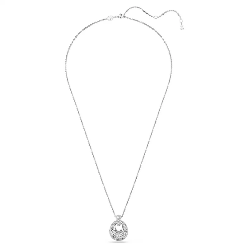 Collier Sublima en Métal Rhodié avec Cristaux Swarovski - 65 - 75 cm. Color: blanc | Doucet Latendresse