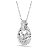 Collier Sublima en Métal Rhodié avec Cristaux Swarovski - 65 - 75 cm. Color: blanc | Doucet Latendresse