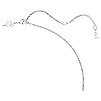Collier Sublima en Métal Rhodié avec Cristaux Swarovski - 65 - 75 cm. Color: blanc | Doucet Latendresse