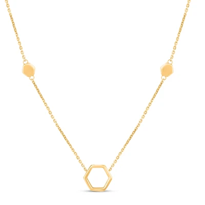Hexagon pendant necklace - 18