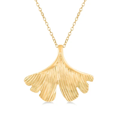 Pendentif Chaine Texturées en Or 10k - 18