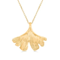 Pendentif Chaine Texturées en Or 10k - 18