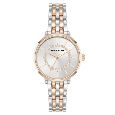 Anne Klein Watch AK-5307SVRT with Stainless Steel Case and Bracelet - 30mm | Doucet Latendresse