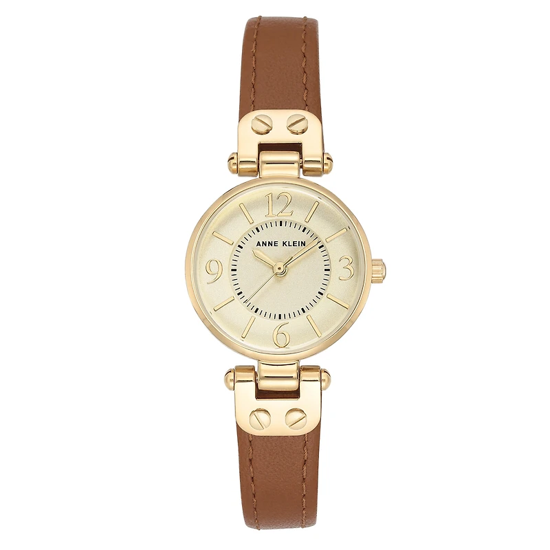 Anne Klein Watch 10-9442CHHY with Stainless Steel Case and Leather Strap - 26mm | Doucet Latendresse