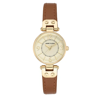 Anne Klein Watch 10-9442CHHY with Stainless Steel Case and Leather Strap - 26mm | Doucet Latendresse