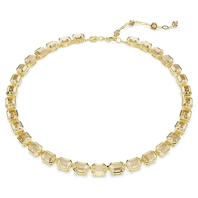 Collier Swarovski Millenia Taille Octogonale Plaqué Or. Color: jaune | Doucet Latendresse