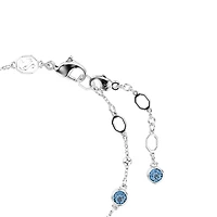 Bracelet Imber en Métal Rhodié avec Cristaux Swarovski Bleu - 16.5 - 19.5 cm. Color: blanc | Doucet Latendresse
