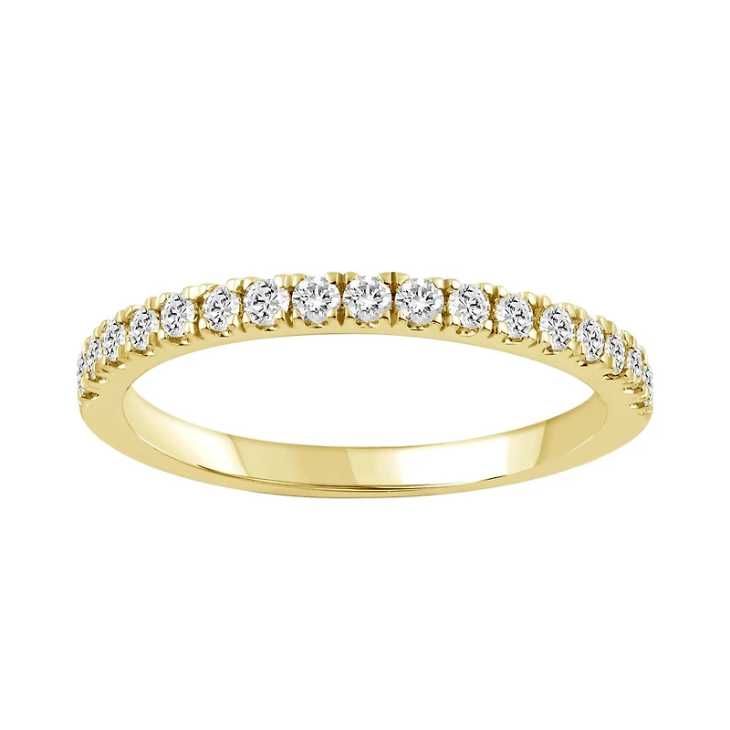 10k Gold Semi-Eternity Ring Set with Lab-Grown Diamonds