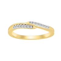 Bague Semi-Éternité en Or 10k Sertie de Diamants