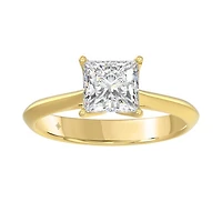 10k Gold Solitaire Ring Set with a Lab-Grown Diamond