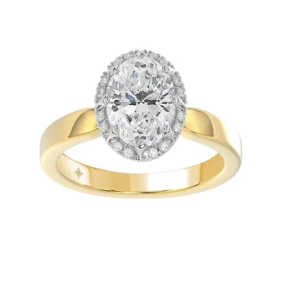 Bague Solitaire en Or 14k Sertie d'Un Diamant Cultivé en Laboratoire - 2.25CT. Color: yellow | Doucet Latendresse